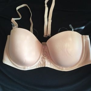 Vanity Fair Strapless  Bra 36c nude NWOT